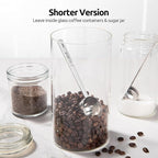 U-Taste Coffee Scoop 2 Tablespoon: 18/8 Stainless Steel Measuring Scooper for Ground Coffee, Bean, Powder, Espresso, 4.3in Long Handle Metal Measure Spoon for Canister, Jar (2Tbsp/30ml)