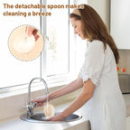 Digital Measuring Spoon Scale, Accurate Electronic Measuring Spoon with Conversion, Polygons Electric Measuring Spoon with LCD Display, for Weighing Baking Cooking