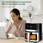 5.8QT Digital Air Fryer with Viewable Window, Adjust Temp & Timer, Air Frying, Reheat, Easy for Frozen Food, Snacks, Dinner, Large Square Basket than Round, Portable for Family & Apartment