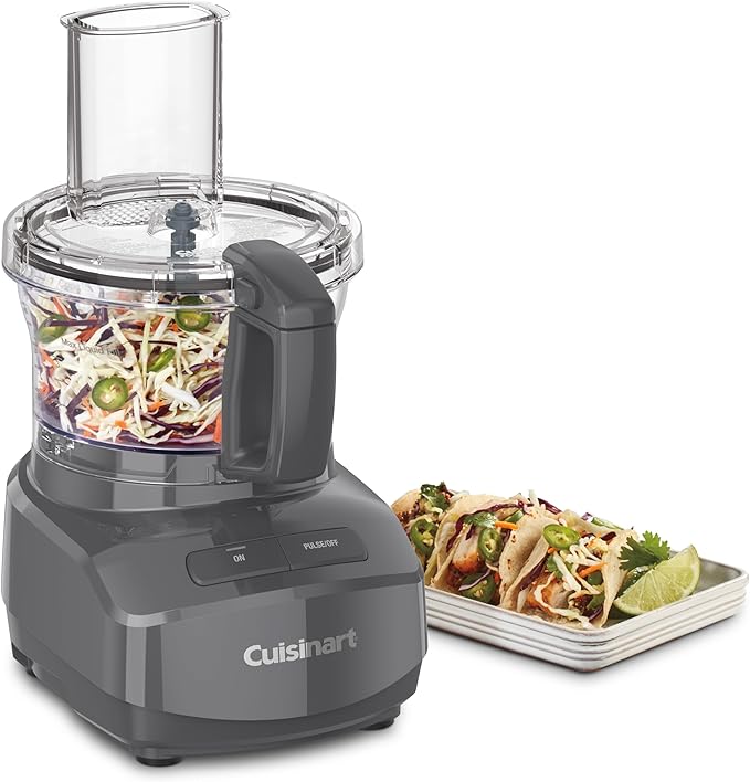 Cuisinart 7-Cup Sleek and Modern Design Food Processor with Two Easy Controls and Universal Blade for Chopping, Mixing, and Dough (Gray)