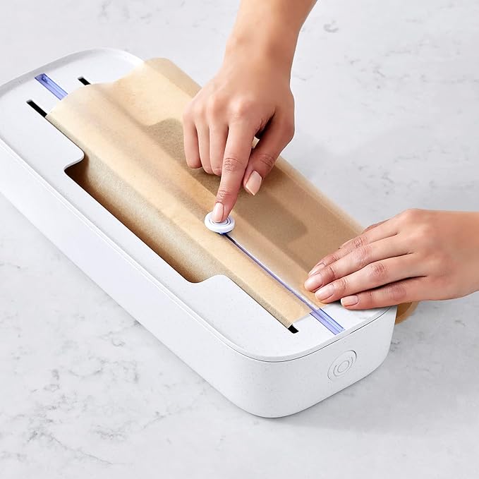 YouCopia StoraRoll Wrap Dispenser 2-in-1, Drawer Organizer for Foil, Plastic Wrap, Parchment and Wax Paper with Safety Cutters and Labels for Kitchen Organization
