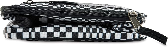 PackIt Freezable Classic Lunch Box, Checked Out, Built with EcoFreeze Technology, Collapsible, Reusable, Zip Closure With Zip Front Pocket and Buckle Handle, Perfect for School Lunches