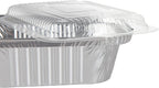 Waytiffer Aluminum Foil Pan 5.5" x 4.5" (50 Pack) Disposable Cookware with Lids/Aluminum Foil Food Containers/Meal Prep Freezer Drip Pans BBQ Potluck Holidays Silver