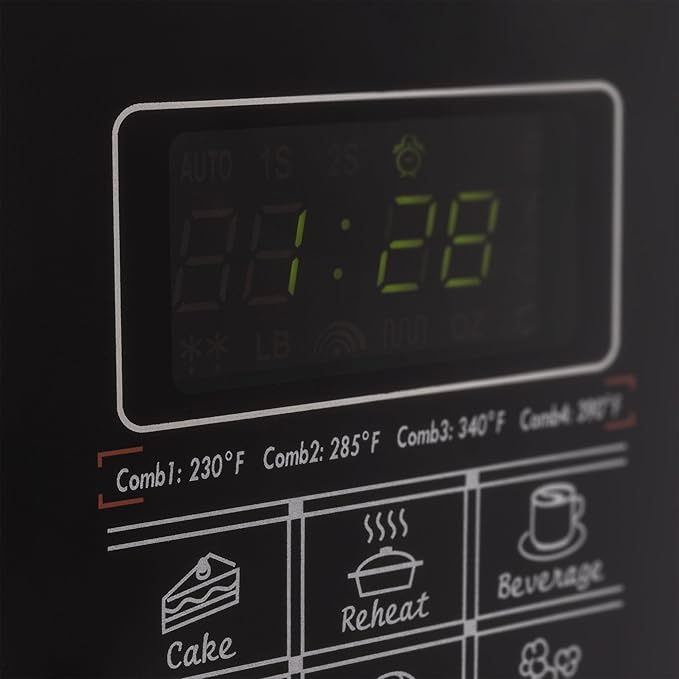 Tough Grade RV Convection Microwave | Built-In 1.1 Cu. Ft. Oven | 10 Power Levels, Speedy Cook, Multi-Stage Cooking | Stainless Steel | Direct Replacement for Greystone | 120V Built-In Design