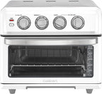 Cuisinart Air Fryer Toaster Oven with Grill, 1800W 8-1 Air Fryer Oven with Bake, Convection Bake, Grill, Broil and Warm Options, Large Capacity, 60-Minute Timer, TOA-70W, White