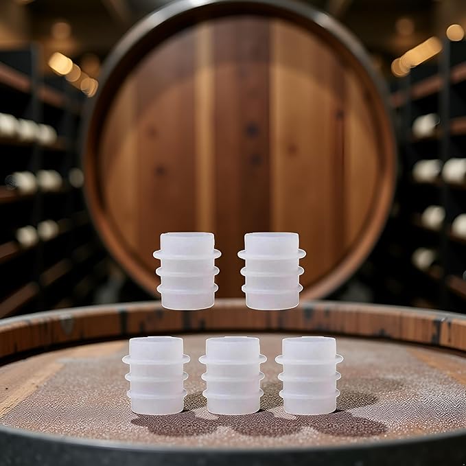 5Pcs White Bottle Stopper Silicone Mold, Crystal Epoxy Wine Stopper, Reusable Beverage Stoppers, Cork Cover, Bar and Wine Tools, Pourers