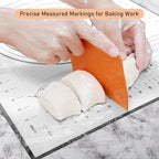 Silicone Pastry Mat - Non-Slip with Measurement Baking Mat for Fondant/Rolling Dough/Pie Crust/Pizza and Cookies - Oven Liner/Counter Mat/Kneading Mat,24" x 32", Black