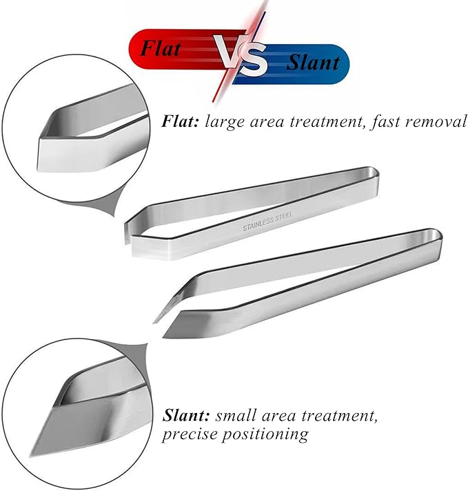 2 PCS Fish Bone Tweezers Kitchen Flat Tweezers Fish Bone Pliers Suitable for Salmon and Sea Bass Deboning and Kitchen Meat Hair Cleaning Tool Silver, 4.3", LXLVOUEG