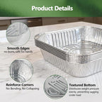 Thickened 35 Pack Heavy Duty Aluminum Pans with Lids, 8x8 Square Disposable Aluminum Baking Pans, Small Foil Pans with lids for Cooking, Meal Prep, Catering, Events, Carton Packaging