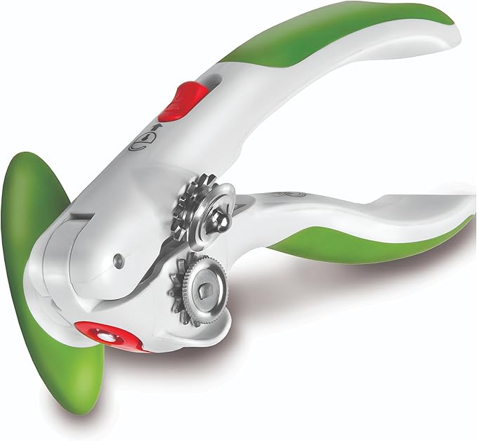 Zyliss Lock N' Lift Manual Can Opener with Lid Lifter Magnet - Heavy-Duty & Handheld Can Opener - Kitchen Gadget for Can Opener Safety - Manual Can Opener for Smooth Edge - Green