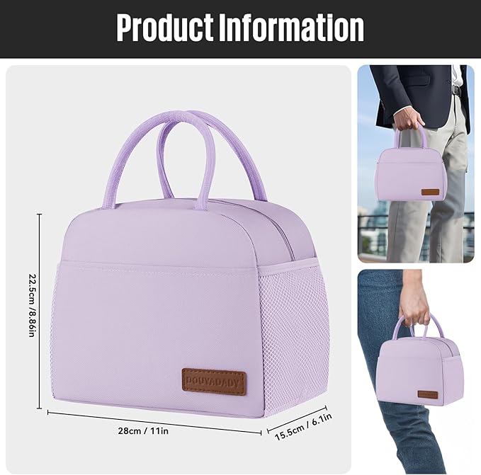 douyadady Lunch Bag Women/Men Lunch Box Women/Men (Lavender)