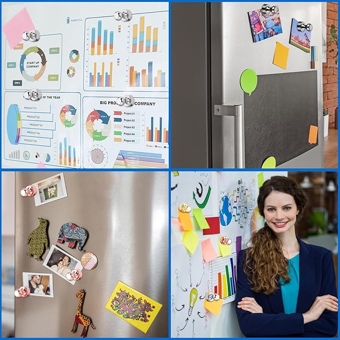 LOVIMAG Fridge Magnets 25Pcs Refrigerator Whiteboard Small Strong Magnet Classroom Kitchen Accessories Decorative Locker Set Decor Must Haves Office Calendar Refrigerador Magnetic Cute Crafts