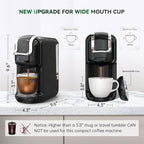 Multi-Capsule Coffee Maker, Hot/Cold Coffee Maker, Milk, ESE Pod Ground Coffee, Cafeteria, 19 Bar, 5 in 1 (Color : H2B M1A Tray WH, Size : CHINA_US)