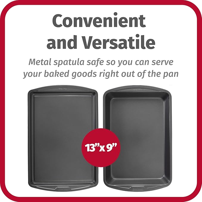 GoodCook Everyday Nonstick Steel 5-Piece Bakeware Set, Gray, Includes Cookie Sheet, Cake Pan, Loaf Pan, Muffin Pan, and Roast Pan, Durable and Scratch-Resistant Baking Set