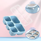 Bento Box Adult Lunch Box - 4 Pack, 5 - Compartment Meal Prep Container for Kids, Reusable Food Storage Snack Containers - Stackable for School, Work, and Travel (Wheat(Green/Blue/Pink/Beige))