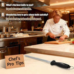 Professional 12-Inch Knife Sharpening Rod, High-Carbon honing rod to Sharpen the Knife Quickly, Perfect Knife Sharpener for Chefs and Home Cooks, Easy to Use & Sturdy
