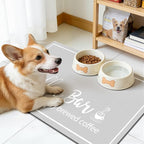 Findosom Dish Drying Mat, 12"x 20" Super Absorbent & Hide Stain Coffee Mat, Cuttable Drying Mat for Kitchen Counter, Coffee Bar Accessories, Under Dish Rack, Coffee Maker, Espresso Machine, LightGrey