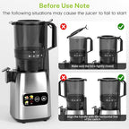 Juicer Machines, 5.4" Extra Large Feed Chute Cold Press Juicer, Juice Maker Extractor Machine with Touch Screen, Slow Masticating Juicer for Whole Vegetables & Fruits, High Juice Yield, Easy to Clean