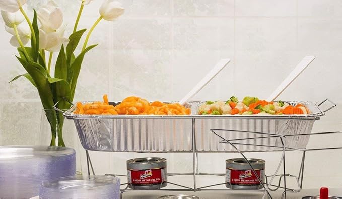 Aluminum Pans Full Size, Large Disposable Roasting & Baking Pan, 21"x13" Deep Foil Pans (10 Pack) Extra Heavy Duty Chafing Trays for Hotels, Restaurants, Caterers, Steam Table, Buffets & Bakeware