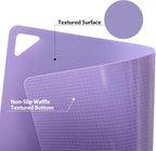 WK Plastic Flexible Cutting Boards for Kitchen, Flexible Cutting Board Mat Set of 10, Non Slip Cutting Mats with Hole, BPA Free, Dishwasher Safe, Multi Size