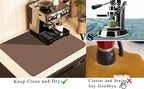 Coffee Mat for Countertops ,Coffee Bar Accessories Fit Under Coffee Maker Espresso Machine, Absorbent Hide Stain Rubber Mat for Countertop ,Dish Drying Mat for Kitchen Counter (Brown, 17"x31.5")