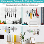 Magnetic Knife Holder for Wall, Knife Magnetic Strip Magnetic Knife Holder for Refrigerator Mount Knife Rack Kitchen Utensil Holder Metal Tool Holder Knife Block Kitchen Organizers Accessories 17 Inch