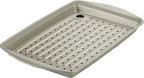 Rachael Ray Nonstick Bakeware Set without Grips includes Nonstick Bread Pan, Baking Pans, Cake Pans, Cookie Sheet / Baking Sheet - 10 Piece, Silver