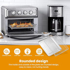 Air Fryer Basket Tray Replacement with Cuisinart TOA-60 TOA-65 TOA-70 air fryer toaster oven, 12.4 * 11''Steel Basket and Wire Rack Mesh Basket Accessories Parts, Dishwasher Safe