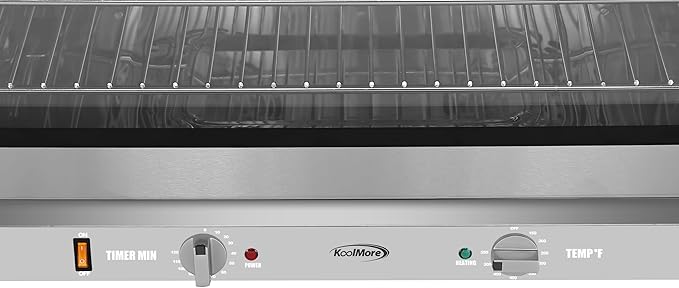 KoolMore 32 in. Commercial Countertop Convection Oven, Holds Full Size Pans, 4 Racks and 3500W of Power, 240V in Stainless-Steel, ETL Listed for Safety and Sanitation (KM-CTCO-44)