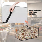 Coffee Chocolate Cake Print Toaster Oven Cover with Top Handle, Heavy Duty Dust-proof Microwave Oven Cover Compatible with Most Toasters Ovens (Medium-14.5 * 18.46 * 9 inches)