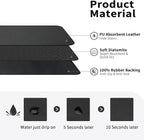 HotLive Dish Drying Mat for Kitchen Counter, Heat Resistant Drainer Mats with Non-slip Rubber Backed, Hide Stain Kitchen Super Absorbent Draining Mat, Easy to Clean Dish Rack Pad, Black 18"x24"