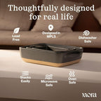 Mora Ceramic Baking Dish with Handles For Casserole, Lasagna, Gratin, Broiling, Roasting, and Baking. Large 9x13 in Pan, Extra Deep - Porcelain Serving Bakeware from Oven to Table. Freezer Safe - Mushroom