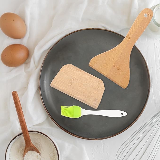 Wear-resistant Crepe Spreader and Pancake Spatula Set 5pcs Kitchen Gadget Kit for Household Crepe and Pancake Making Convenient Cooking Tool for Breakfast Preparation
