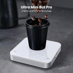 Maestri House Mini Coffee Scale with Timer, USB-C Rechargeable Espresso Scale, 2kg/0.1g Accurate Scale for Espresso and Pour-Over Coffee, Portable Digital Kitchen Scale with Auto Timer (White&Silver)