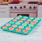 CAKETIME Silicone Muffin Pan Cupcake Pan Set - Mini 24 Cups and Regular 12 Cups Muffin Tin, Nonstick Food Grade Molds with 12 Baking Cups