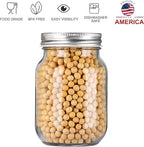 YINGERHUAN Glass Regular Mouth Mason Jars, 16 oz Clear Glass Jars with Silver Metal Lids for Sealing, Canning Jars for Food Storage, Overnight Oats, Dry Food, Snacks, Candies, DIY Projects (15PACK)