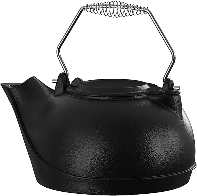 Fire Beauty Humidifying Iron Kettle，Stove Humidifier，Wood Stove Kettle，Cast Iron，Chrome handle