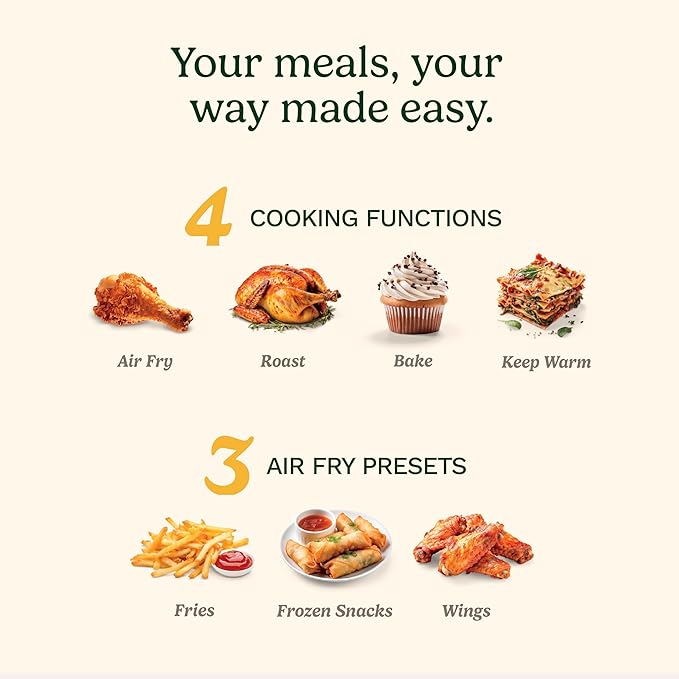 Cuisinart Dual Basket Air Fryer, Two Baskets Totals 11 QT, 4 Function Air Fryer to Air Fry, Roast, Bake & Keep Warm, Features Sync Finish & Settings, Toss Reminder, Automatic Warm Mode & Auto-Pause