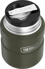 THERMOS Stainless King Vacuum-Insulated Food Jar with Spoon, 16 Ounce, Army Green