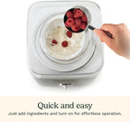 Cuisinart Ice Cream Maker Machine, 2-Quart Ice Cream, Sorbet and Frozen Yogurt Machine, Fully Automatic Double-Insulated Freezer Bowl Makes Frozen Desserts in Under 30 Minutes, ICE30BCP1, Silver