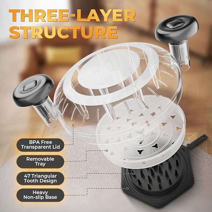 Cleangor Chicken Shredder Tool Twist Large, BPA Free Meat Shredder with Ergonomic Handle, Non-Slip Food Shredder Tool for Pork, Beef, Set of Chicken Breast Shredder with Brush & Fork (1, Mint)