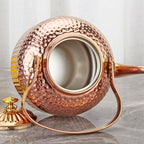 SANQIAHOME Antique 1.8L (60 Oz) Stainless Steel Teapot with Infuser Copper