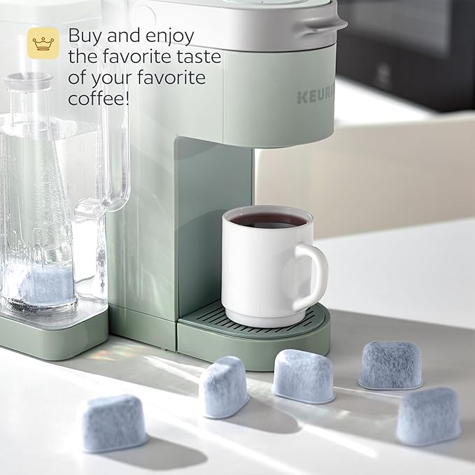 Water Filter Holder and 12 Water Filters for Keurig K-Supreme, K-Slim, K-Express, K-Select, K-Classic, K-Duo Plus, K-Elite, K-Iced, K-Cafe - for Use in All Keurig Brewers with Side-Loaded Reservoir