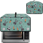 Easter Egg Bunny Carrot Print Toaster Oven Dust Cover Compatible with Most Toasters Ovens, Easter Decor Dust-proof Protector for Kitchen Small Appliance, (Large-18.5*22.5*12.99 inches)