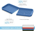 EG-SIPRO Kitchen Sink Organizer Tray,Sponge Holder for Kitchen Sink Bathroom Counter Tray Sponge Caddy Silicone Soap Holder for Soap dispenser, Bottle, Dishwashing Accessories(2-pack)