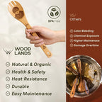 Harry Gifts for All Potter Fans Wooden Spoons for Cooking - 6-Piece Wooden Utensil Set with Spatulas & Spoons, Heat-Resistant, Eco-Friendly Kitchen Utensils for Non-Stick Cookware