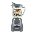 Hamilton Beach Power Elite Wave Action Blender For Smoothies, 40 Oz Glass Jar, 12 Functions Including Puree, Crush Ice, 700 Watts, Grey (58153J)