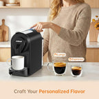 CHULUX Upgrade Bafè-Pro Espresso Machine for Nes Original Pods, 20Bar Rapid Extraction Home Espresso Coffee Maker for Espresso & Lungo, Black
