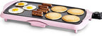 GreenLife 20” Extra Large Electric Griddle, Non-Toxic PFAS-Free Ceramic Nonstick, Temperature Control, Quick Even Heating, Removable Drip Tray, Pancakes, Eggs, Sausage, Easy Clean, Pink