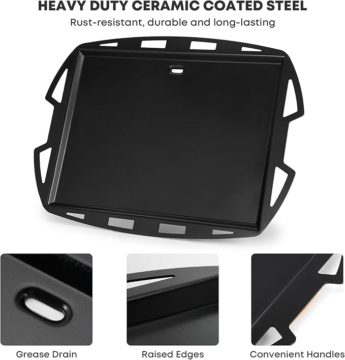 Stanbroil Cooking Griddle Insert for Weber Q300/Q3000 Series Grills, Nonstick Full Size Griddle Plate for Weber Q3000 Q3100 Q3200 Q300 Q320 Grills